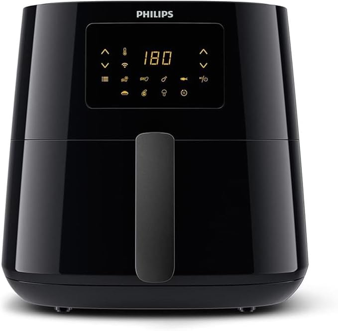 Philips Airfryer Essential XL Connected - 6.2 L, Smart wifi connected (NutriU App), Alexa compatible, 7 presets, Digital display, Low fat fryer, Black (HD9280/90)