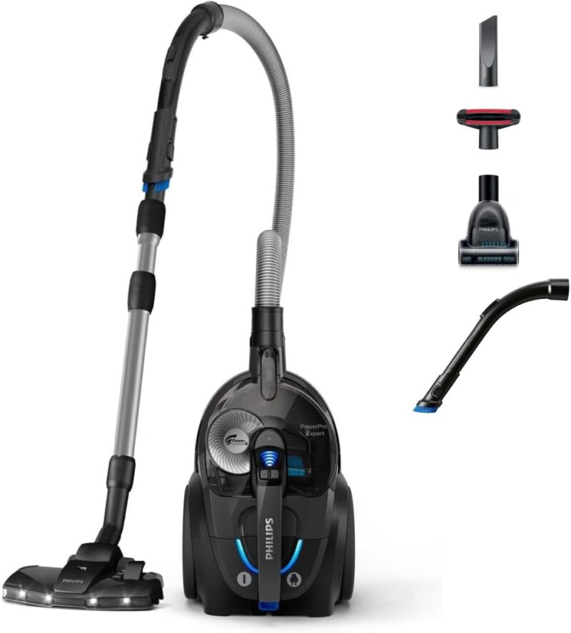 Philips FC9747/09 PowerPro Expert 7000 Series (bagless vacuum cleaner, TriActive+ LED nozzle, allergy filter, 900 watts) high-gloss black