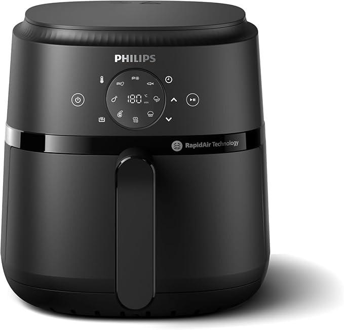 Philips Airfryer 2000 Series 4.2L - Digital Touch Screen, 13 Cooking Options, 9 Preset Functions, Up to 90% Less Fat with RapidAir Technology, 1500W Power, Black (NA229/00)