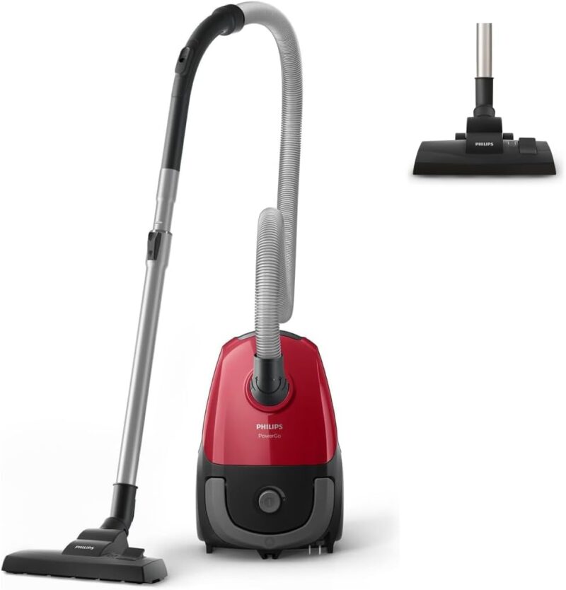 Philips FC8243 / 09 PowerGo compact (canister vacuum cleaner, 750W, AAA energy label, allergy filter) red