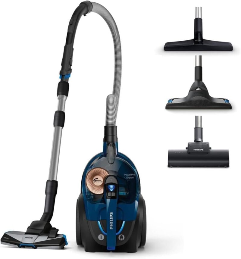 Philips PowerPro Compact Bagless Vacuum Cleaner, Blue/Black