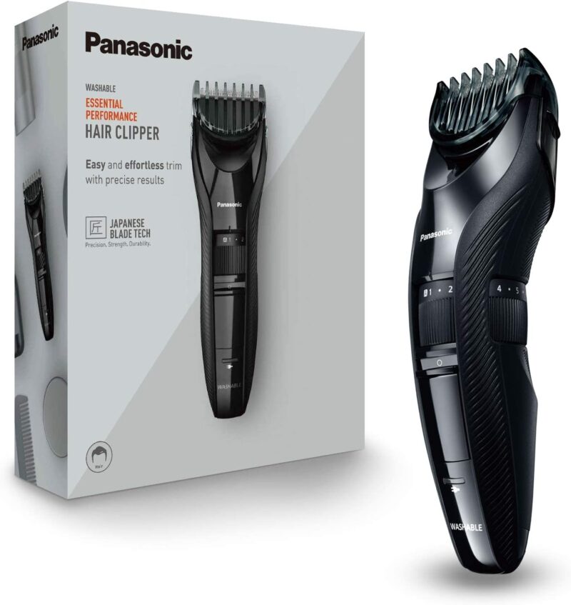 Panasonic ER-GC53-K503 Hair Trimmer with 19 Cutting Lengths (1-10 mm) Washable Black