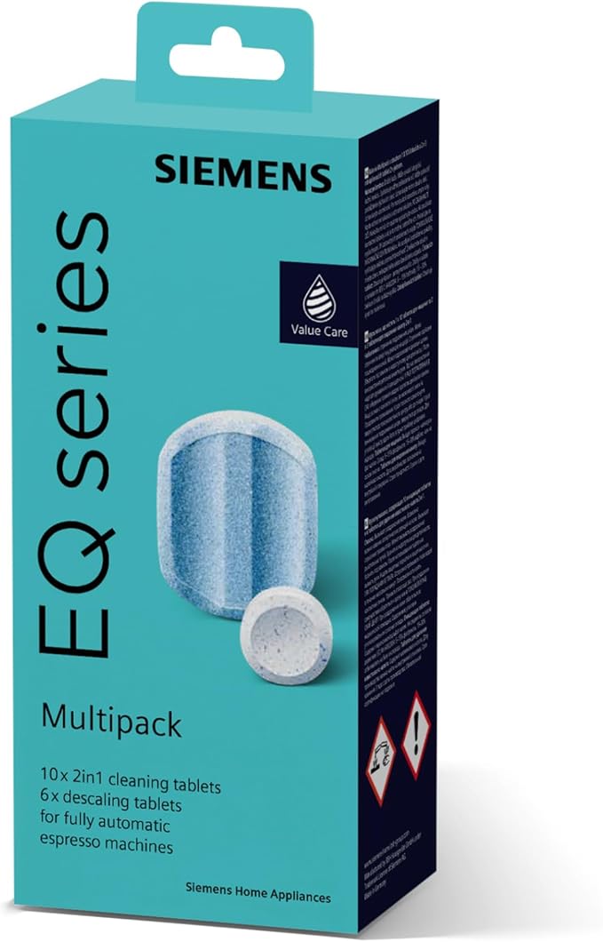Siemens Multipack TZ80003A, Contents: 1 x 10 Cleaning Tablets (2.2 g Each) and 2 x 3 Descaling Tablets (36 g Each)