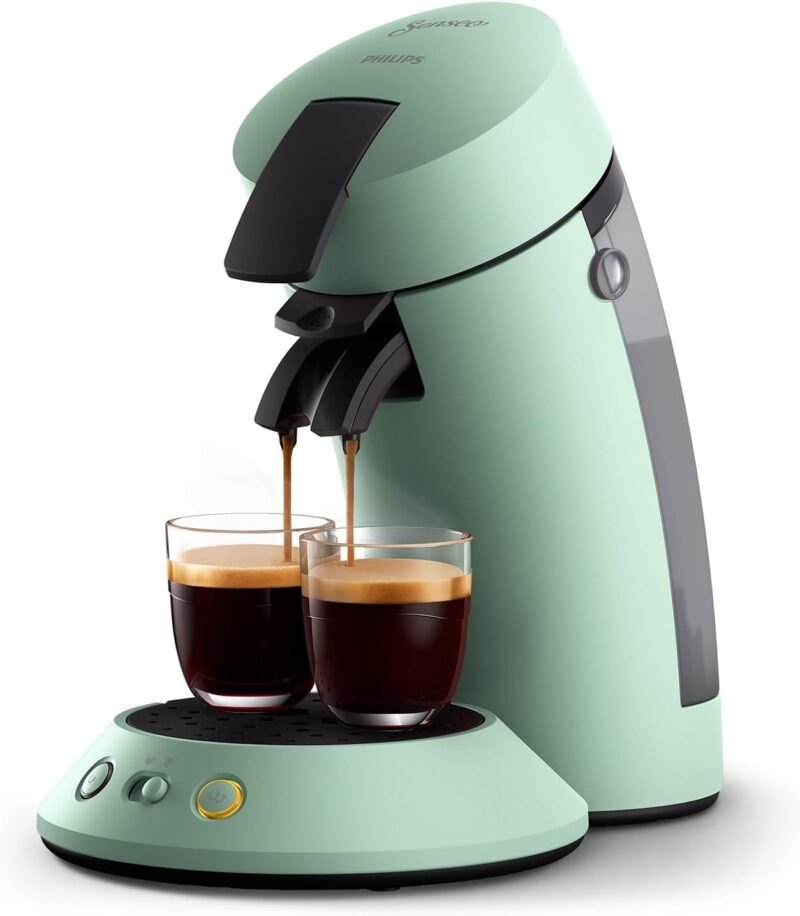Philips Senseo Original Plus Coffee Pad Machine, Coffee Strength Selection, Coffee Boost Technology, Recycled Plastic, Desert Green (CSA210/80)