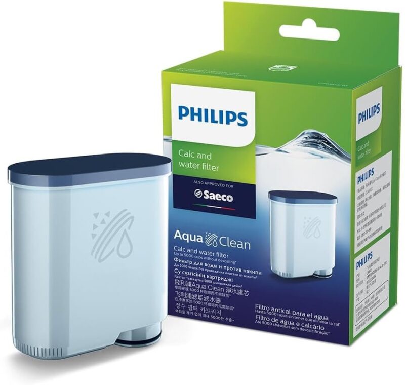 Philips AquaClean Calc and Water FIlter for Espresso Machine - For Quality Coffee & Intense Aroma (CA6903/10)