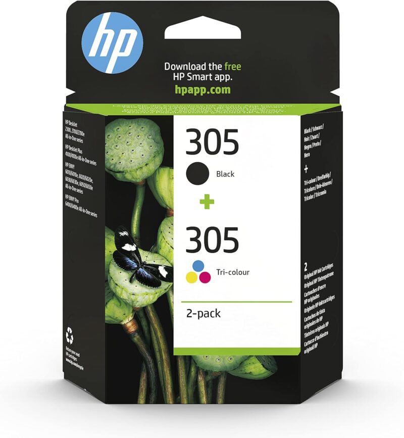 HP 305 (6ZD17AE) Multipack Original Ink Cartridge 1x Black, 1x Colour