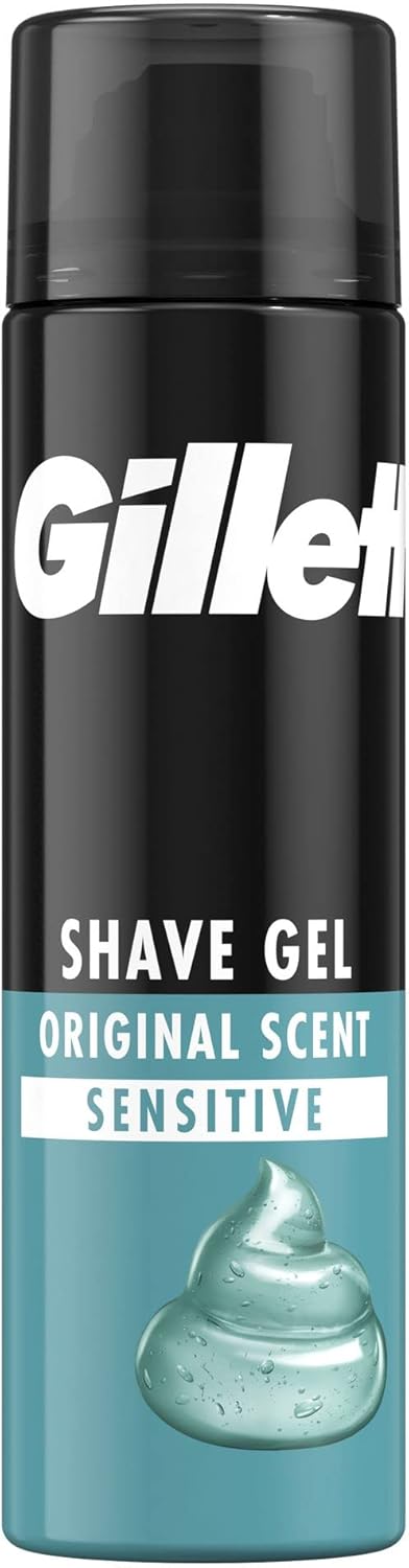 Gillette Classic Sensitive Shaving Gel For Men, For Sensitive Skin, Helps Protect Against Shaving Irritation, 200ml