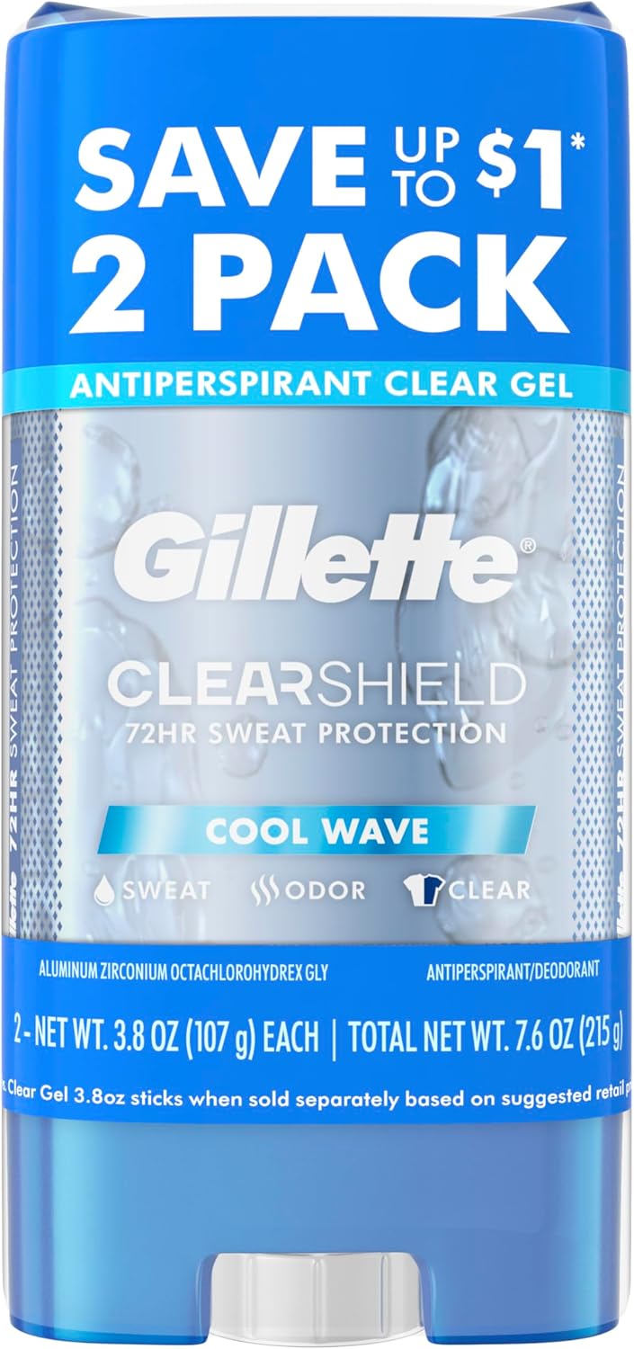 Gillette Clear Gel Cool Wave Anti-Perspirant/Deodorant Twin Pack