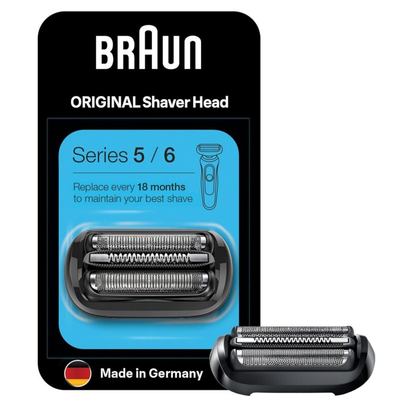 Braun Series 5 Electric Shaver Head, Replacement Shaver Part Compatible with Men's Series 5 and 6 (Models from 2020 on), 53B, Black