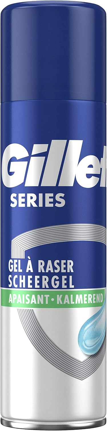 Gillette Series Soothing Shaving Gel With Alo√´ Vera, For Sensitive Skin, Protection Against Skin Irritation, Helps Against Cuts, Burning, Pricking, Skin Irritation And Tension Sensation, 200 Ml