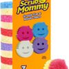 Scrub Daddy Scrub Mommy Kitchen Sponges for Dishes & Wiping Spills - Dual-Sided Dish Scrubber Sponge for Cleaning - Multi-Colored Bulk Pack - Stain & Odor Resistant (7 Count)