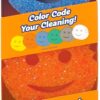 Scrub Daddy Color Sponges - Scratch-Free Multipurpose Dish Sponges for Kitchen, Bathroom & Household Cleaning - Made with BPA-Free Polymer Foam (3 Count)