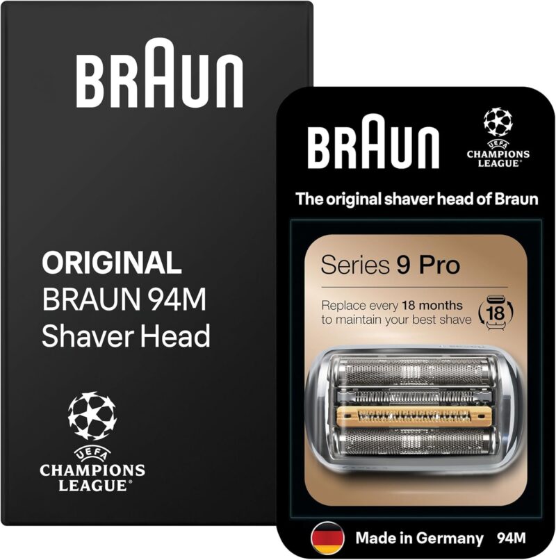 Braun Series 9 Pro shaving head for electric shaver, original replacement shaving part from the manufacturer suitable for Braun men's shaver Series 9 Pro, 94M