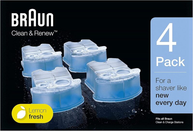 Braun CCR3 Clean and Renew Electric Shaver Refill Cartridges - Pack of 4