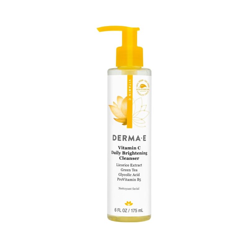 Derma E Vitamin C Daily Brightening Cleanser, 6 Fl Oz
