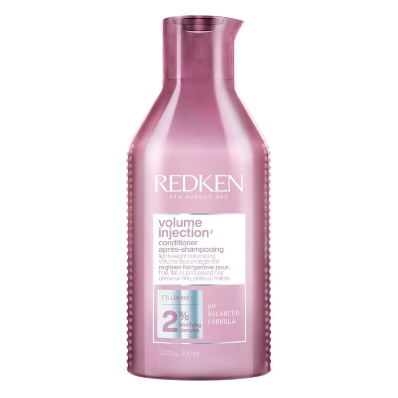 Redken Volume Injection Conditioner For Fine Hair - Adds Lift & Body, Volumizing & Detangling Without Weighing Down, Paraben Free