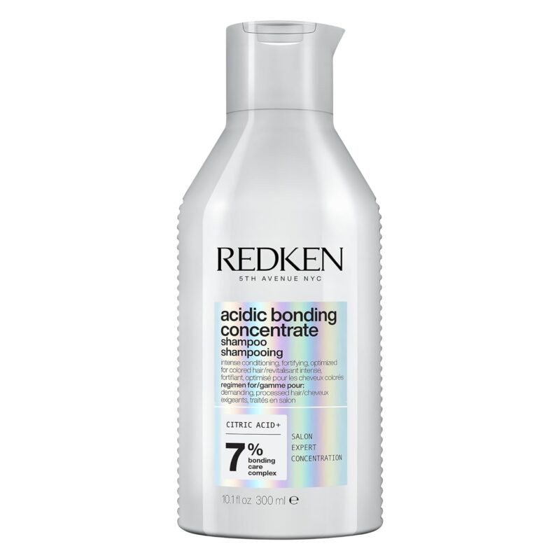 Redken Acidic Bonding Concentrate Shampoo For Damaged Hair Repair - Strengthens and Repairs Weak and Brittle Hair, Sulfate-Free, With Citric Acid